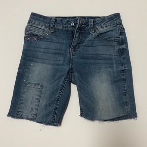 Girls Cropped denim shorts